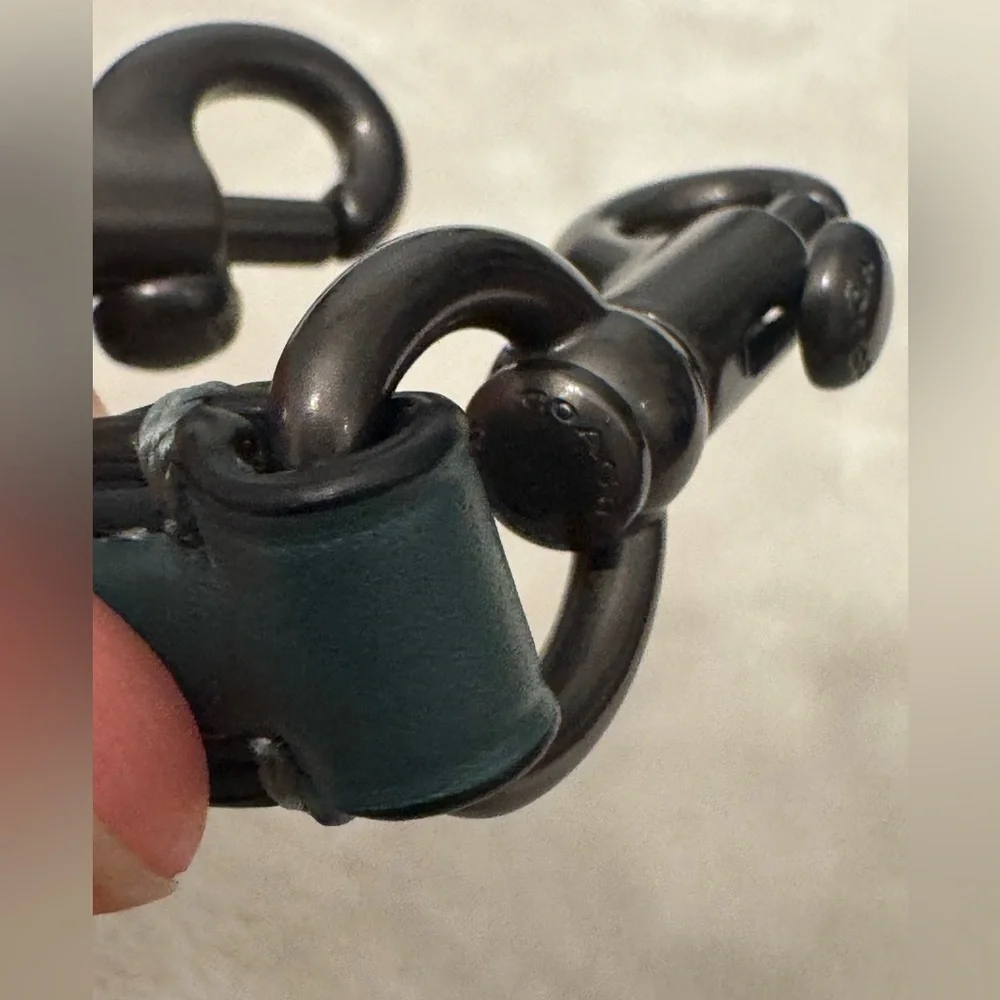 Coach Rogue25 set of 2 shoulder straps, clotchette‘n 1941 leather tag-turquoise - Picture 7 of 13